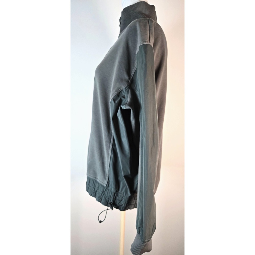 Athleta Womens Half‎ Zip Sweatshirt Green Hybrid Triumph Cinch Waist Pullover S - Picture 4 of 16